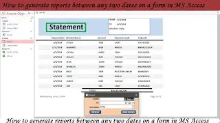 How to generate reports between any two dates on a from in Microsoft Access Using of Macros Only
