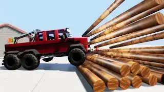 Lego Log Pile vs Cars | Brick Rigs