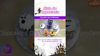 Cupcakes para Halloween Decorados con Fondant #shorts