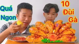 Sang Ken Thử 10 Cái Đùi Gà Luộc Nước Dừa Cùng Toàn Quắn