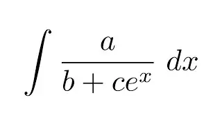 Integral of a/(b+ce^x) (substitution)