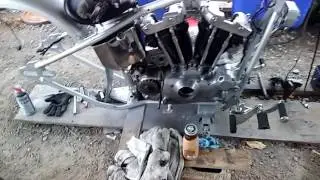 DIY Harley ---- (Part 13) Update on progress, all painted and putting back together!!!! HD Harley