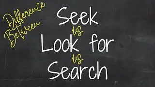 Какая разница между Seek, Look for, Search? 