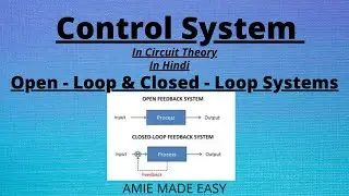 Open Loop And Closed Loop Systems - Circuit Theory And Control.