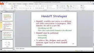 # Handoff Strategies || Mobile Assisted Handoff || lecture No 7 and 8