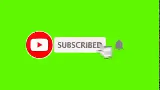 ANIMATED SUBSCRIBE BUTTON GREEN SCREEN | BELL ICON SOUND