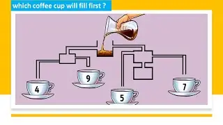 which coffee cup will fill first ? || Vision Testing Puzzle || Logical Puzzle