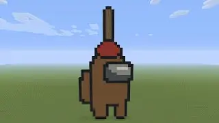 Minecraft Pixel Art - Among Us Plunger Hat