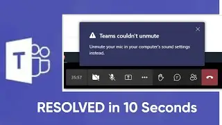 Teams Couldn't Unmute | Unable To UNMUTE in MICROSOFT TEAMS