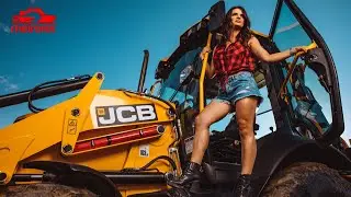 JCB 3CX | ⚠ JCB Girl Photoshoot - Behind the Scenes