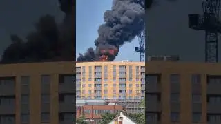 Large Fire at Tower Block in Staines Surrey