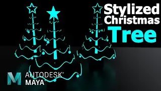 3D Modeling Stylized Christmas Tree with a Star in Autodesk Maya 2020