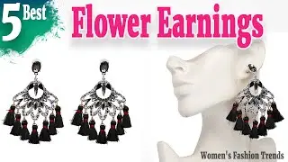 Black Crystal Flower Earning | Best Fashion Jewelry Gift