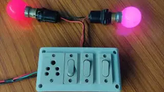 2 बल्ब का कनेक्शन कैसे करे || 3 switch 1 socket board wiring connection & daigram||Sinha Electricals