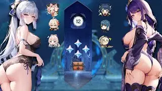 Spiral Abyss 4.0 - Floor 12 9 Stars Kamisato Ayaka C0 &  Raiden Shogun C0 Genshin Impact 4.0