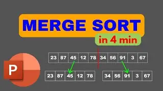 Merge sort algorithm EASY to uderstand using PPT