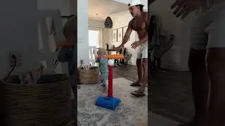 Kid hits ball straight at mom! 😂