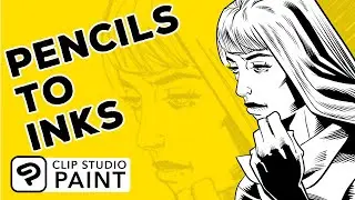 Rough Pencils to Clean Inks: Inking Simple Pose - Clip Studio Paint