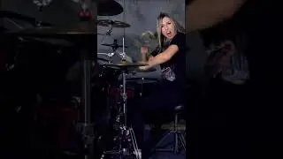 Our sister playing “Holy Diver” on drums! 