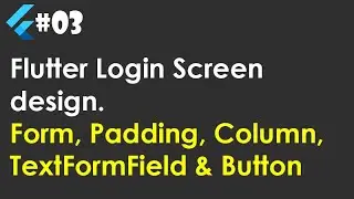 Flutter login screen UI design