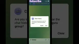 How to clear group chat history on telegram 