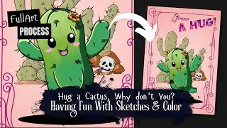Drawing Tutorial:  A Cactuar From Final Fantasy That Wants to Hug You