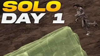 SOLO Claiming The Most Broken Center Rathole On Day 1 - Ark