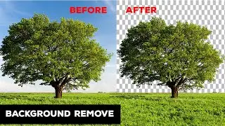 1-Minute Photoshop | Remove Trees Background in Photoshop