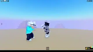 Hope and Met doing Knife tricks on ROBLOX