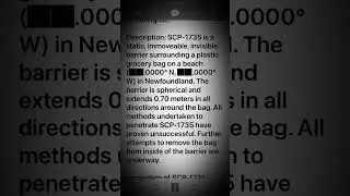 SCP-1735 - Kind of Impenetrable Barrier
