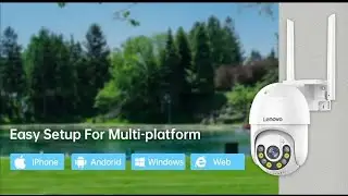 Lenovo 3MP 5MP PTZ WIFI IP Camera Audio CCTV Surveillance Outdoor 4X Digital Zoom