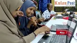 A group of children in Garissa coached on coding and robotics