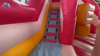 Cute Bake Shop Themed Inflatable Water Slide 🍰 | Sweet Dessert Fun for Kids Parties!