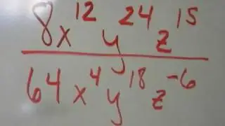 Exponent Simplify with a negative exponent