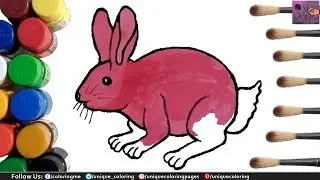 How to Draw a Bunny Easy - Bunny Drawing and Coloring