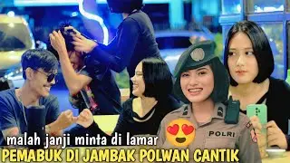 PRANK SHOLAWAT ❗ PEMABUK DI JAMBAK POLWAN CANTIK