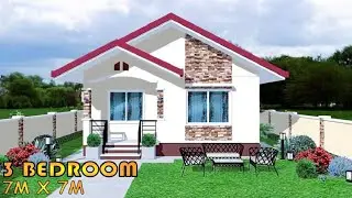 3 BEDROOM | 49 SQM | SIMPLE HOUSE DESIGN IDEA | 7X7 METERS