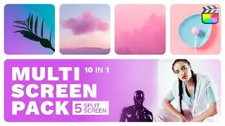 Multiscreen (5 split-screen) | Final Cut Pro & Apple Motion Template | Tutorial