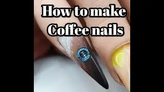 How to do coffee nails with gel and stickers. | Nailsbyclavis