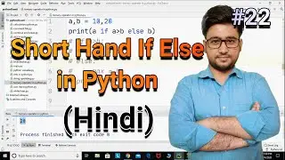 Short Hand If Else In Python || Python tutorial for absolute beginners in Hindi || #22