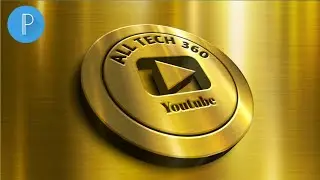 Professional Gold Logo Design || How To Make Logo Design In Pixellab || All Tech 360