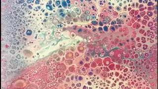 Fluid Painting acrylic (Pink cells) dirty paint!