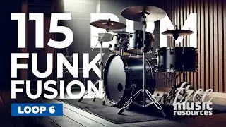 115 BPM 4/4 🥁 FUNK FUSION DRUM LOOP #6 | Drum for Musician