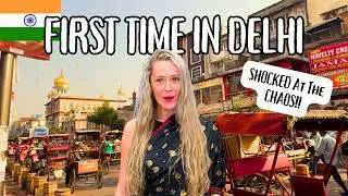 First Time In New Delhi India | Shocked At The Chaos!! - India Travel Vlog 🇮🇳