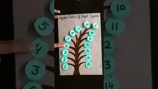 Square roots of perfect square project |Maths TLM |Square roots  project on chart 