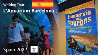 Walking Tour L'Aquarium Barcelona: Explore Europe's Largest Aquarium on Foot | 4K
