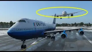 Due To Boeing 747 Emergency Landing Big Jet Plane Take Off Vertical X plane 12