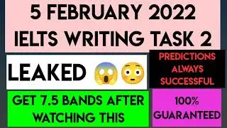 5 Feb 2022 Ielts Writing Task 2 Prediction | Expected Topics Ielts | 100% chances Wt2 Essays