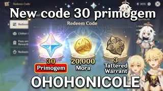 Genshin Impact New Redeem Code 2026! Get Free 30 Primogems Now 💎