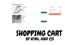 How to make a Shopping cart by HTML and CSS | Source code